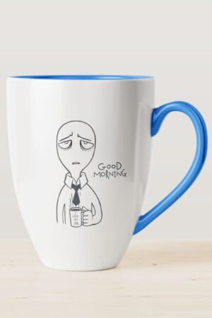 Black Printed Coffee Mug